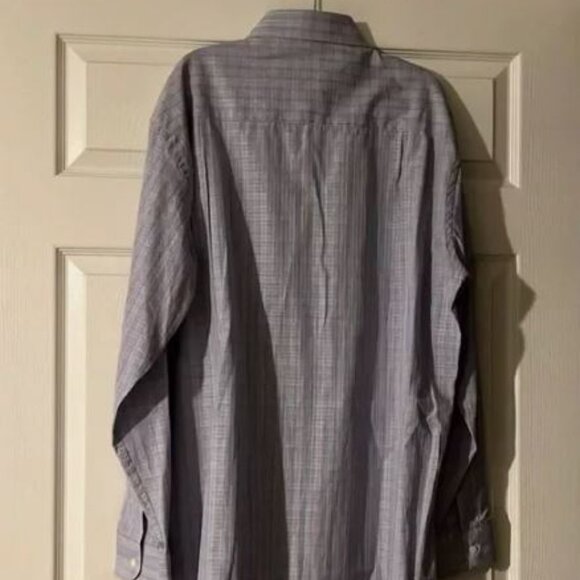 $790 NWT ERMENEGILDO ZEGNA COTTON MEN BLUE LONG SLEEVE SHIRT MEN XXL ITALY - Picture 12 of 13